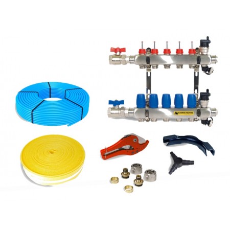 Kit incalzire prin pardoseala cu agent termic 60 - 80 mp