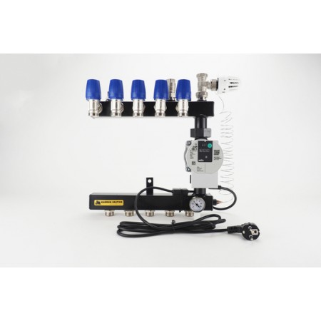 Distribuitor otel cu pompa electronica Grundfos Alpha 2L 7 circuite
