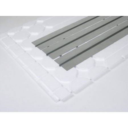 Profil aluminiu omega sistem uscat 25 mm , incalzire prin pardoseala pentru parchet