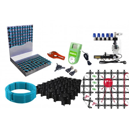 Chit incalzire prin pardoseala agent termic sistem SlimFit 12 mm 100 mp , cu distribuitor si grup de mixare