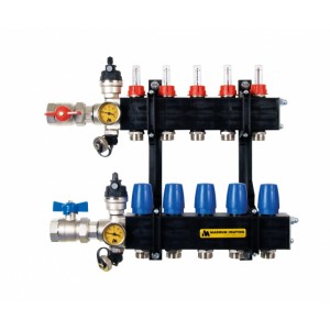 Distribuitor plastic modular - MAGNUM Premium (debitmetre + aerisitor automat) - 2 circuit