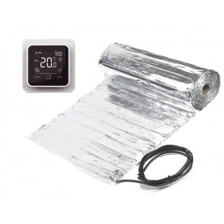Covor incalzire in pardoseala aluminiu 1 m² - 140 W  cu termostat C16
